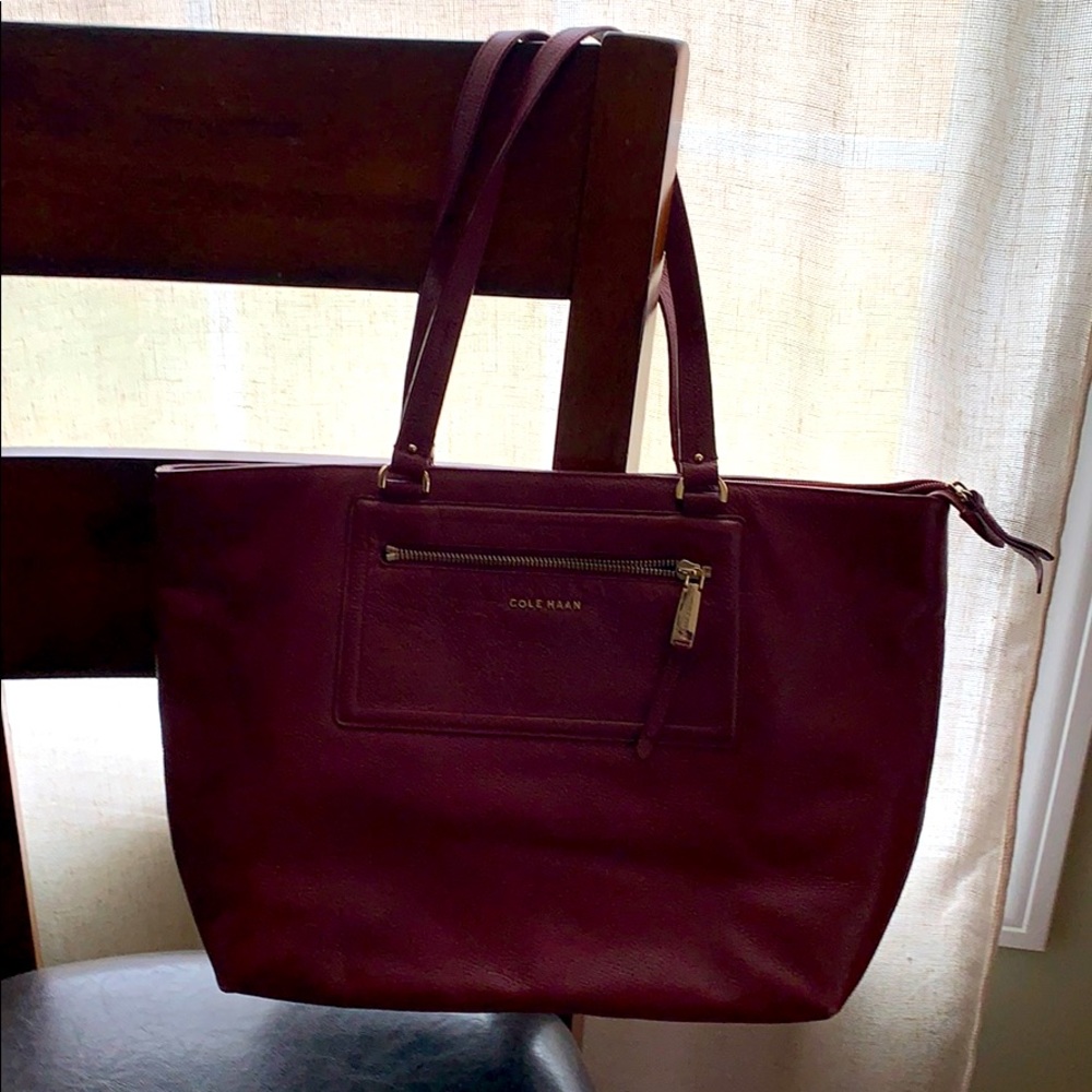 Cole Haan Maroon Leather Bag